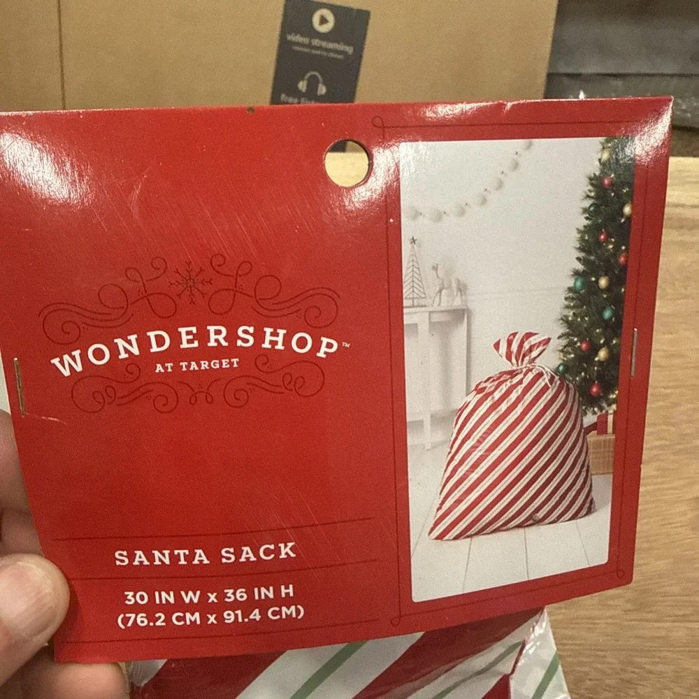 Wondershop Santa Sack Gift Bag - Red/Merry Christmas - NEW - 30